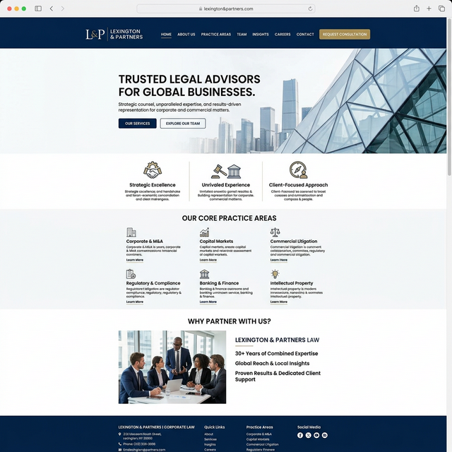Corporate Law Firm Website